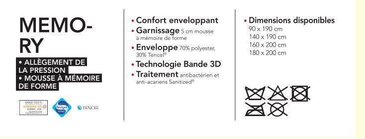 SURMATELAS BULTEX MEMORY