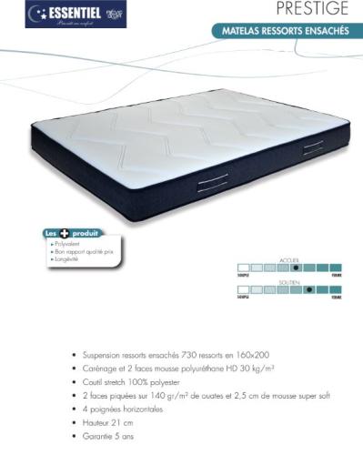 MATELAS PRESTIGE-GAMME ESSENTIEL
