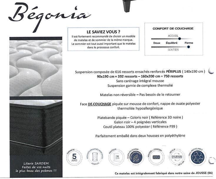 MATELAS SARDEM BEGOGNIA