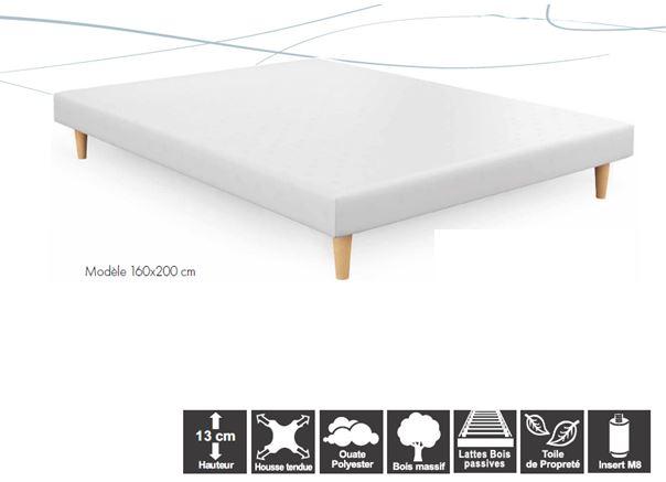 SOMMIER TAPISSIER UNIC BLANC