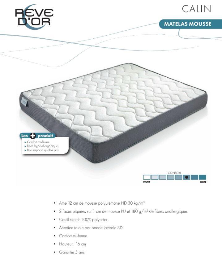 MATELAS CALIN - REVE D'OR