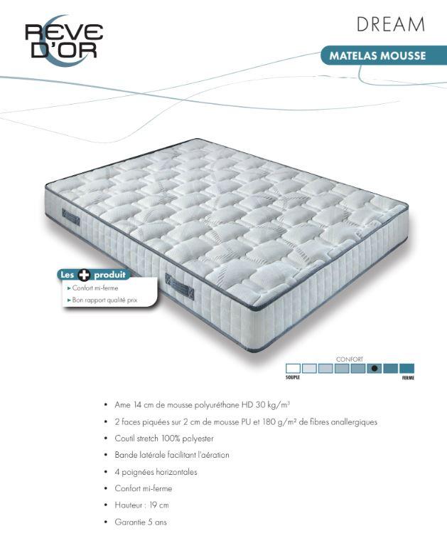 MATELAS DREAM- REVE D'OR